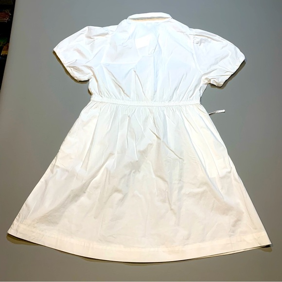 J. Crew Collared Puff Sleeve Shirt Dress White Cotton US 12 NWT - Picture 12 of 14
